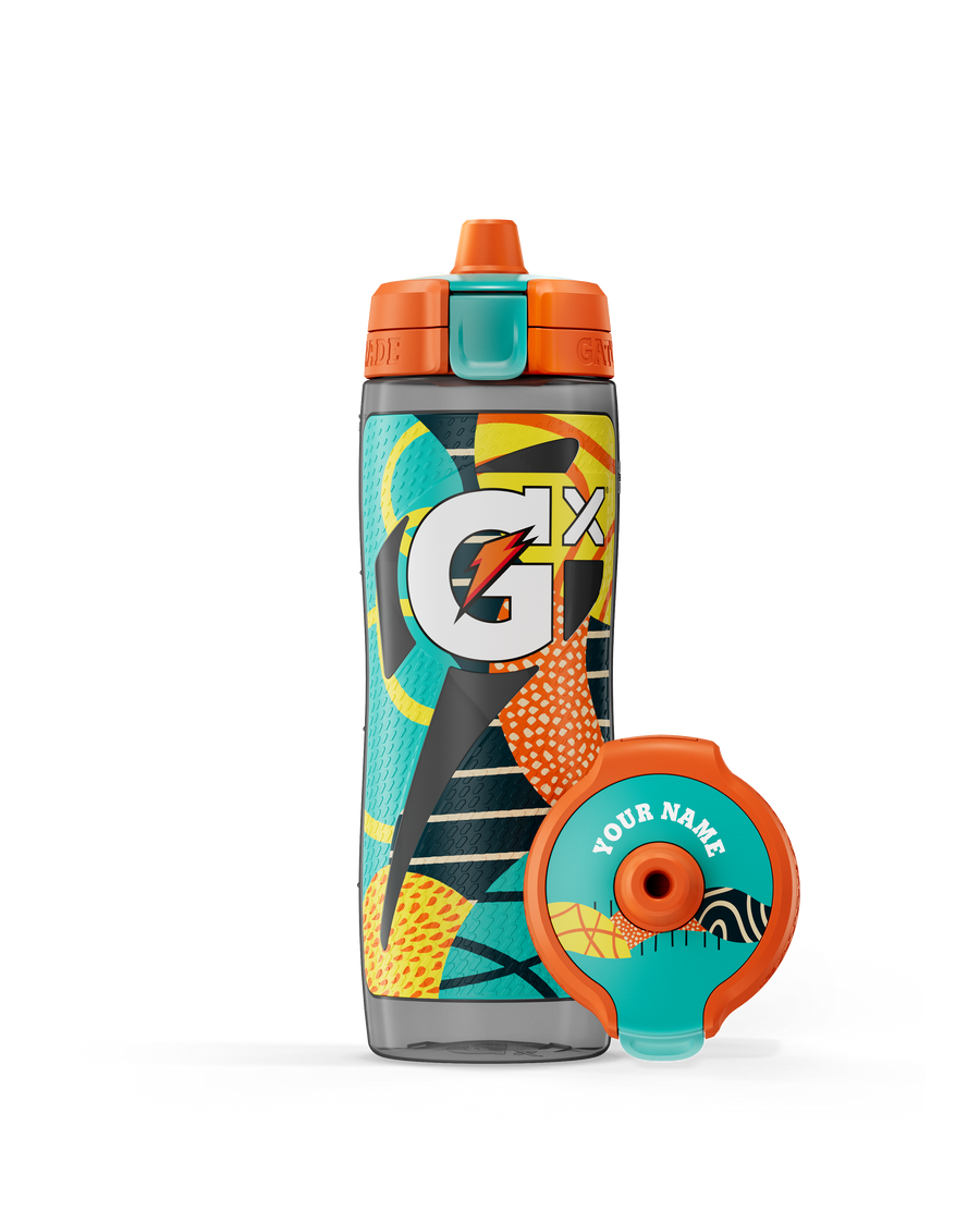 Gx Patterned Water Bottle - Shadow - Routine Sip